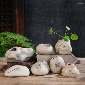 Vases Creative Hand-painted Stoare Vase Chinese Style Home Decoration Flower Plug-in Desktop Ceramic Hydroponic