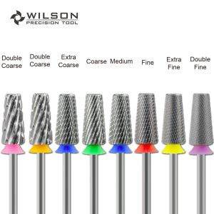 Bits WILSON 5 in 1 Cross Cut Nail drill bits carbide Tools nailswell sun Professional nail polish tool HQ 2.35mm OEM ODM carbide nai