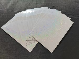 Papper 210 x 297 mm holografisk sandfolie Adhesive Tape Back Hot Stamping On Paper 50 Sheets DIY Package Color Card