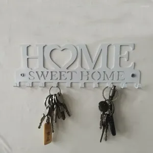 Ganci per la chiave di casa bianca supporto a parete decorazione dolce 10 gancio gancio gancio in metallo decorativo per il bagno cucina da cucina