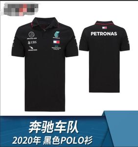 F1 Formel 1 Rennspolyester Kurztrocknend kurzärmeliges Polo-Hemd Mercedes Hamilton Bottas 2020 kurzärmeliges Polo-Hemd W11 B2192113