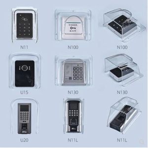 Kits 2021 New PC or Stainless Steel Outdoor Waterproof Doorbell Rain Cover Time Attendance Card Machine Transparent Waterproof Box