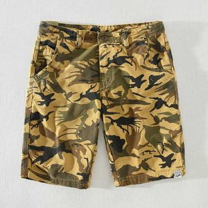 Mäns shorts 1121 utomhus armé militär kamouflage mens casual shorts sommar mode amerikansk stil hållbar premium last halvbyxor j240407
