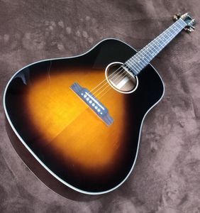 J45 Style Sunset Color Solid Top Electric Acoustic Guitar016332872
