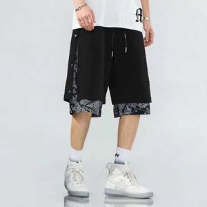 Men's Shorts Fashionable mens printed summer casual sports basketball shorts bagged mens jogging clothing punk style street clothing thin and thick J240407