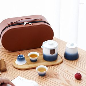 TeAware Setleri Seramik Çay Seti Porselen Modern Seyahat Taşınabilir Tencere ve Kupa Töreni Teteras Ev Ürünleri