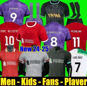 23 24 Soccer Jerseys Szoboszlai Gakpo 2023 2024 Mac Allister Gravenberch Luis Diaz Alexander Arnold Football Tops Tops Men Kids onform Darwin