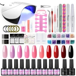 Guns Coscelia 7 ml gel nagellack Glitter Manicure Set Bas Top Need UV LED Lamp Semi Permanent Paint Hybrid Nails Gel Tools from RU