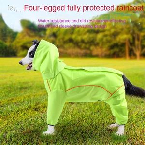 Dog Apparel Pet Raincoat Four Feet Waterproof Full Package Clothes Outdoor 300D PU Cloth