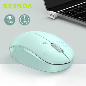 Ratos seenda 2.4g mouse sem fio USB Adequado para laptops PCs Mac Windows Vista Tablets Portable Comfort Rise Rousive Cliques grátis H240407