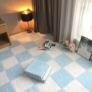 Carpets 10PCS Soft Plush Baby Play Mat EVA Foam Children's Carpet Interlocking Exercise Tiles Floor And Rug For Kids Pad 30 CM