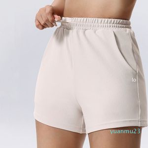 Summer Aloyoga shorts, women's loose fitting outer wear, beautiful women's running and slimming fitness shorts, quick drying hot pants