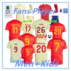 2024 Spain European Football Championship National Team Men's Football Set Fan Edition Player Edition Outdoor Sports Football Shirt, National Team Children's Set