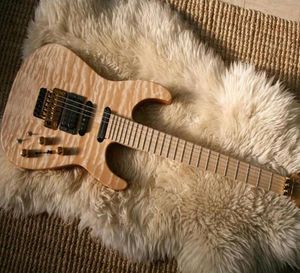 Custom PC1 Phil Collen Quilted Maple Chlorine Natural Electric Guitar Maple Neck Fingerboard Floyd Rose Tremolo Bridge6857424