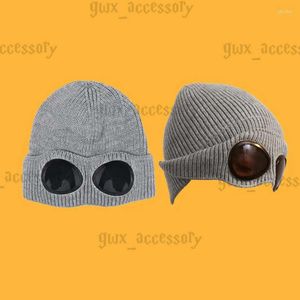 cp Two Lens Glasses cp compagny Goggles Beanies Men Knitted Hats Skull Caps Outdoor Women stone Winter Beanie Black Grey Bonnet Gorros grapestone 666