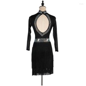 Стадия Wear Latin Competition Dance Skirt Women 2023 Стандартные танцы с длинными рукавами.