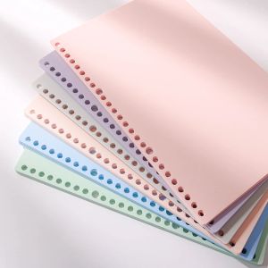 Anteckningsböcker 6 ark a4 b5 a5 30/26/20 hål transparent pp looseleaf cover index avdelare separator anteckningsbok tillbehör stationery användbar