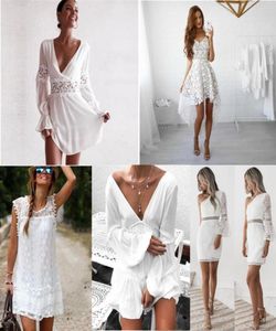 16 colori disegni da donna abiti in pizzo bianco 2021 primavera senza maniche sexy ricamo da sera casual abito da sera casual lad8936197