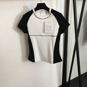 İnce Sport Camis Kadın Tasarımcı Üstleri Klasik Patchwork Tees Nefes Alabaş Camis Gömlek Yaz Hızlı Kuru Kamaran Tees