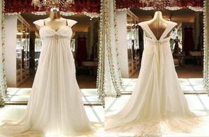 Pregnant Wedding Dresses 2019 Maternity Wedding Gowns Empire A Line Spaghetti Straps Beach Wedding Dresses Fancy Custom Made1870573