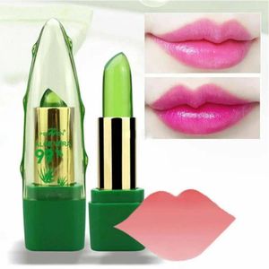 Lip Gloss 1Pc 99% Aloe Natural Moisturizer Lipstick Temperature Changed Color Lipbalm Magic Pink Protector