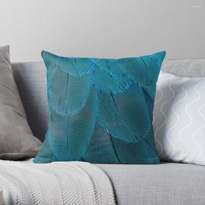 Pillow Feathers Green Teal Blue Throw Cover Set Sofa S