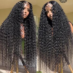 13x4 hd transprent renda frontal perucas de cabelo humano solto onda profunda 250% Remy brasileiro 30 40 polegadas peruca de fechamento de renda para mulheres