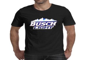 Fashion Herren Busch Light Beer Logo Schwarzer runde Nacken T -Shirt Drucken Superhelden -Hemd -Hemd -Paket weiße Licht Logo6564114