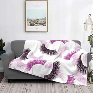 Cobertores Clasnetes Cobertão Cartoon Beauty Olhos encantadores de flanela fechada Throw Teen Adult Airplane Decor de viagem macia Cama quente