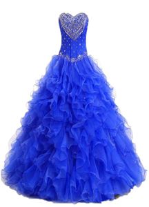 2021 Sexy Sweetheart Ball Gown Quinceanera Dresses with Beaded Sweet 16 Dress Lace Up Floor Length Detachable Vestido De Festa QC15412267