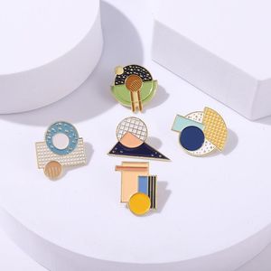 Pin di smalto geometrici triangolo rombo quadrate rotonde bacchette in metallo per pin up uomo donna donne regali gioielli all'ingrosso