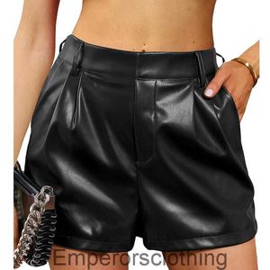 Womens autumn and winter new PU leather pants faux leather shorts