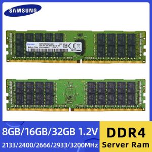 Rams Samsung DDR4 RAM 16 GB 32 GB PC4 2133 MHz 2400MHz 2666MHz 2933MHz 3200NHz ECC Reg Memory Obsługa pamięci x99 płyta główna