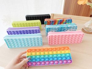 Toys pencil case Colorful Push Bubble Sensory Squishy Stress Reliever Autism Needs Anti-stress Rainbow Adult Toy For Children C000564287456