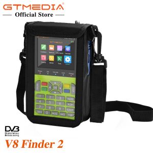 Box Gtmedia Оригинальный V8 Finder 2 Satfinder Digital Satellite Finder DVBS2X 1080p HD -рецепторный сигнал сигнал SAT Декодер + сумка