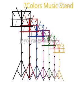 Renkli Sac Katlanır Müzik Stand Metal Tripod Stand Tutucu Gitar Wholes9361528 için Yumuşak Kılıf