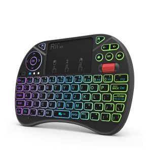 Taste tastiere Mini tastiera RII X8 Tastiera wireless da 2,4 GHz con retroilluminazione touchpad per PC/Android TV Box/iPad