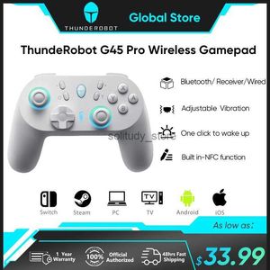 Game Controllers Joysticks ThunderRobot G45 Pro three mode wireless game board controller Hall effect built-in NFC suitable for Windows PC STEAM TV switch Q240407