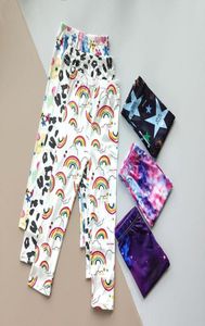 Leggings per bambini per ragazze estate stampa arcobaleno pantaloni per bambini floreali casual pantaloni magri da 2 a 9 anni4165535