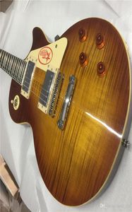 Leveransuppgradering Custom Store 1959 R9 Tiger Flame LP Electric Guitar Standard LP 59 Electric Guitar Whole Guitars Guitarr1789376