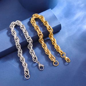 8Mm Dotted Bracelet Fashion Encrypted Handwoven Chain Hip Hop Style Personalized Men And Women Titanium Steel Jewelry