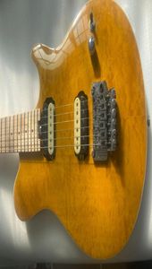 Custom Edward Van Halen Axis Yellow Qulited Maple Top Electric Guitar Floyd Rose Tremolo Bridge1012983