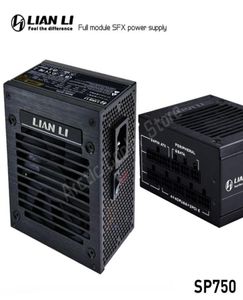 Поклонники охлаждения Lian Li SP750 Небольшой источник питания SFX Rated 750W Золотая медаль Полный модуль O11D Mini PSU Настольный компьютер ITX MOBO ALU7448748