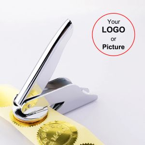 Bastelanpassungs -Embosser -Stempel Abschlusszertifikat Unternehmen Büro Hochzeit Personalisiert Logo benutzerdefinierte Papierstahl Dichtungen DIY