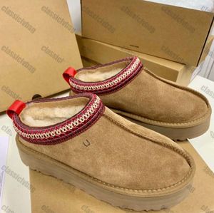 Tasman Slippers Chestnut Fur Slides Sheepskin Shearling Tazz New Men Men Mini Platfor