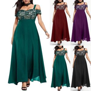 Casual Dresses For Girls Teens Floral Lace Maxi Dress Fashionembroidery Party Evening Elegant Off The Shoulder Sling