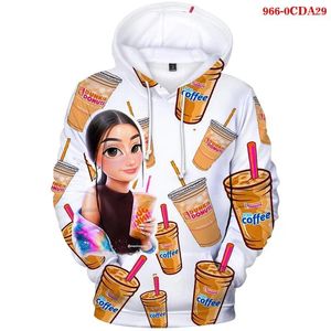 Kvinnors hoodies harajuku bekväma Charli Damelio 3D -tryck tröjor män/kvinnliga tröja vuxna/barn casual tröjor