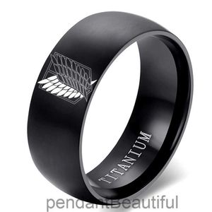 Freedom Wings Stainless Steel Marking Ring Anime Surrounding Creative Ring Personality