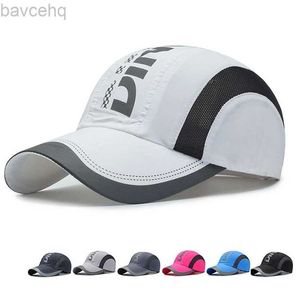 Wide Brim Hats Bucket Hats Summer Quick Drying Thin Breathable Mesh Sports Hat Men and Women Sun UV Protection Letter Printed Baseball Outdoor Hiking Cap 240407