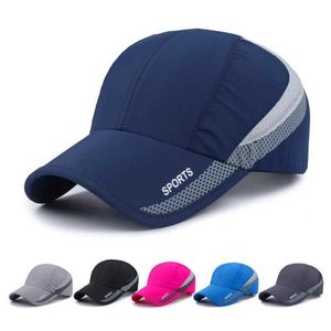 Ball Caps Womens outdoor sports baseball net hat running Visor quick drying sun protection frosted womens tools Q240403